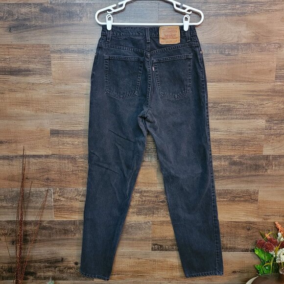 Vtg 90s Levi's 550 Relaxed Tapered Jeans High Rise  USA 12 L - Picture 2 of 12